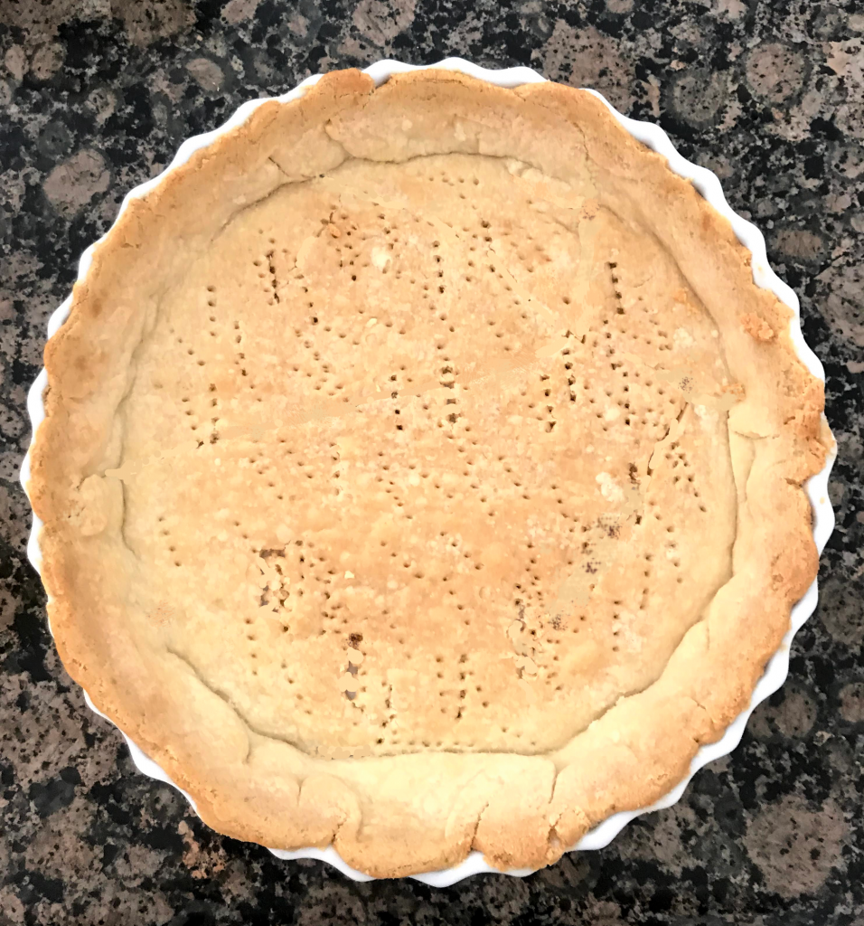 Shortcrust pastry into pie or tart Shell