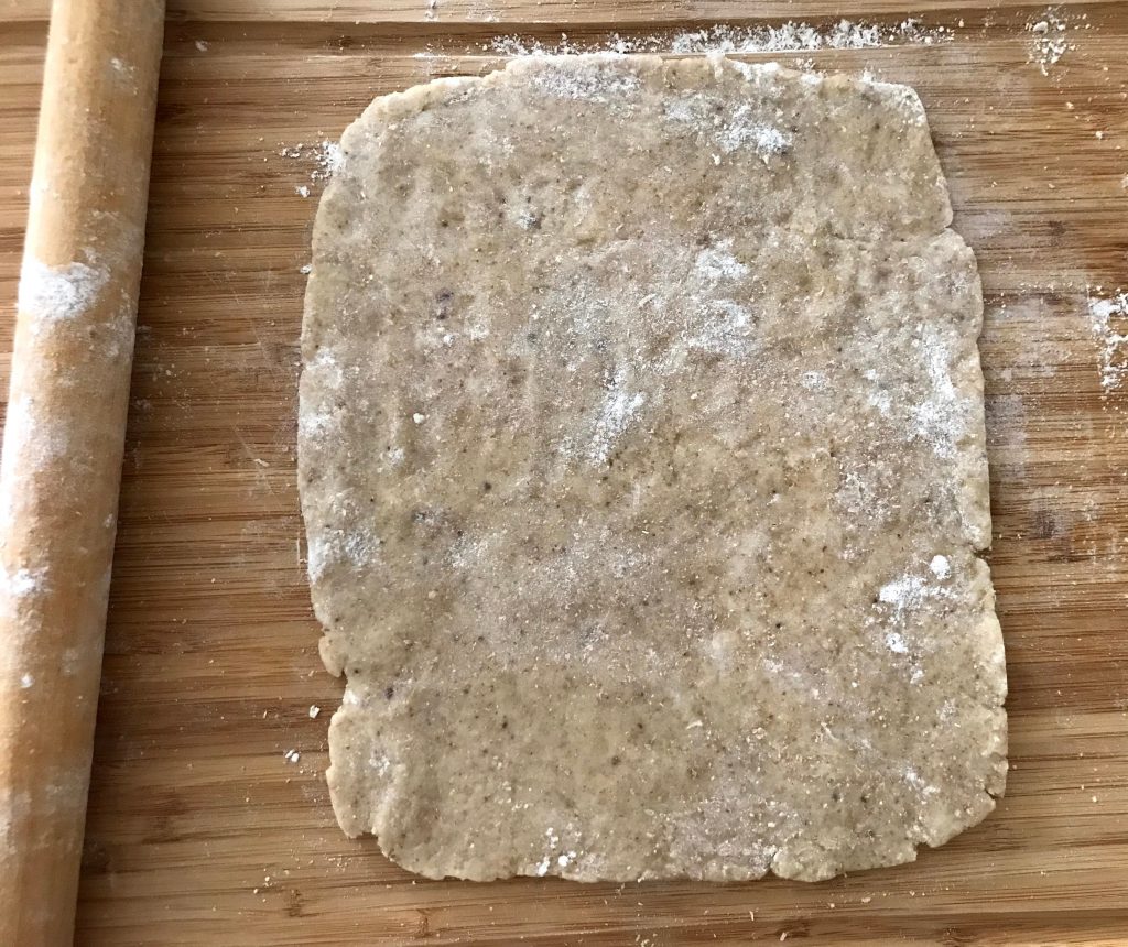 Rolled out whole wheat shortcrust pastry