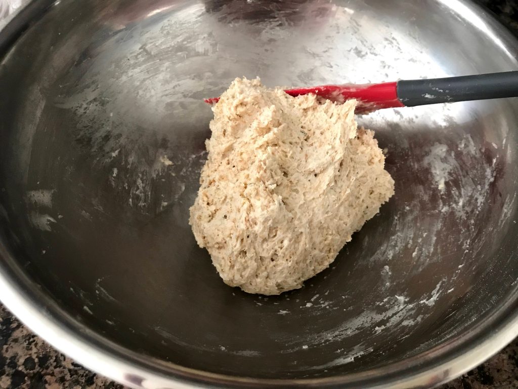 Sourdough cracker dough