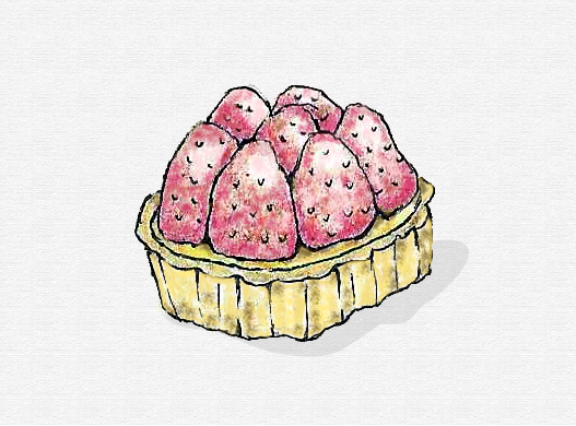 Strawberry-tart-canvas-grybg