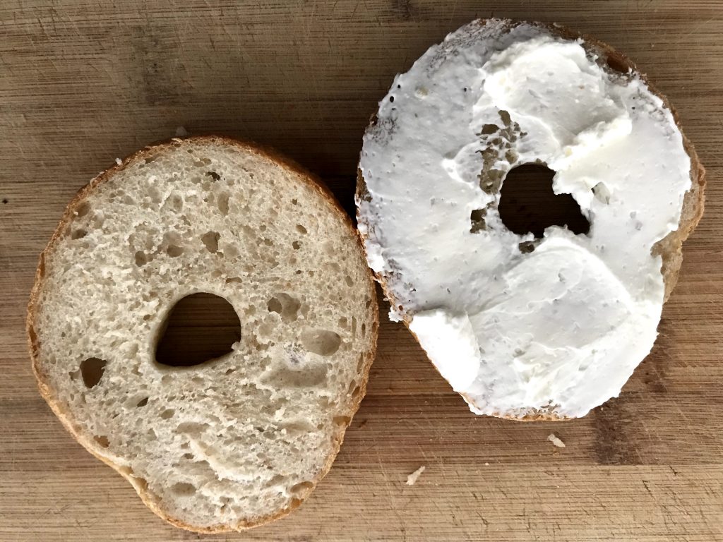 Sourdough Bagel and Cream Cheese