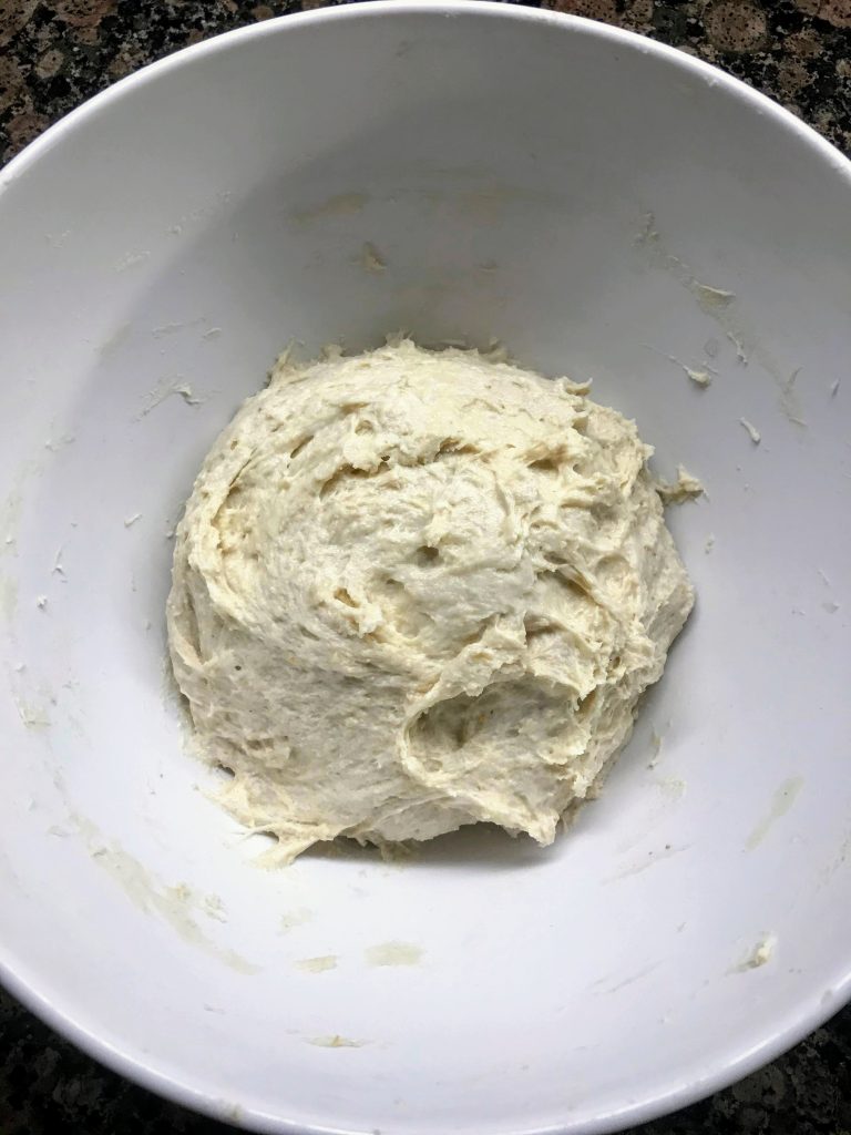 Sesame Flatbread dough before